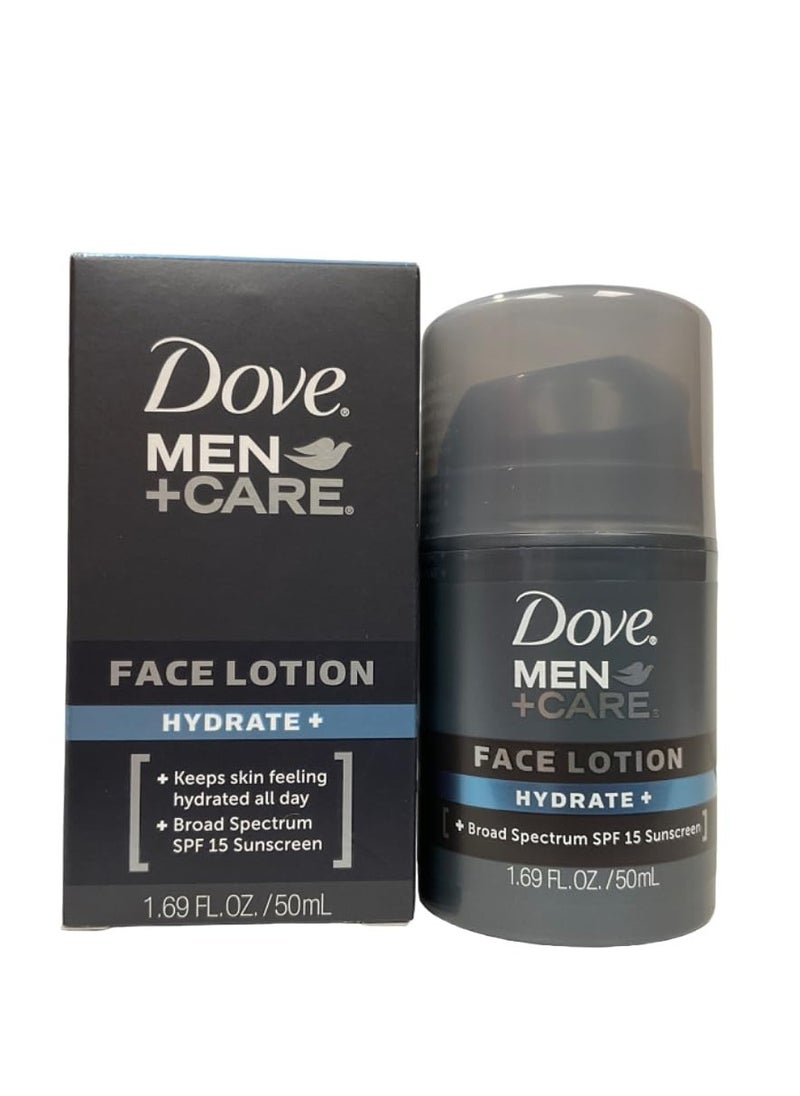 Dove Men+Care Hydrate + SPF 15 Sunscreen Face Lotion - 1.69 Oz (Pack of 3)