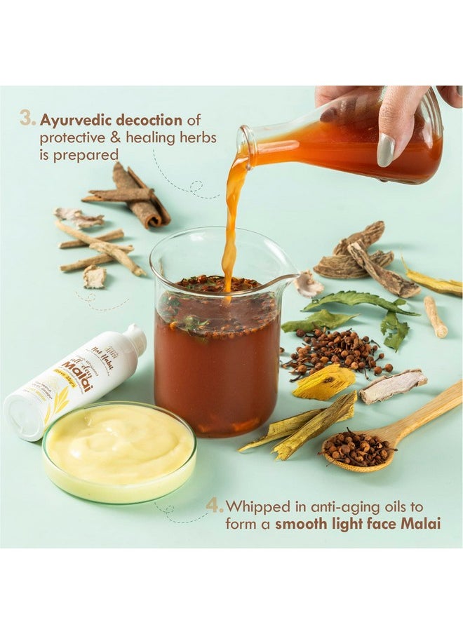 Nat Habit All Day Face Cream, Fresh Whipped Flax Walnut Face Malai With Vitamins E, C & Omega+ For Cold Winter Weather Face Moisturization (Ages 35+) - 30g