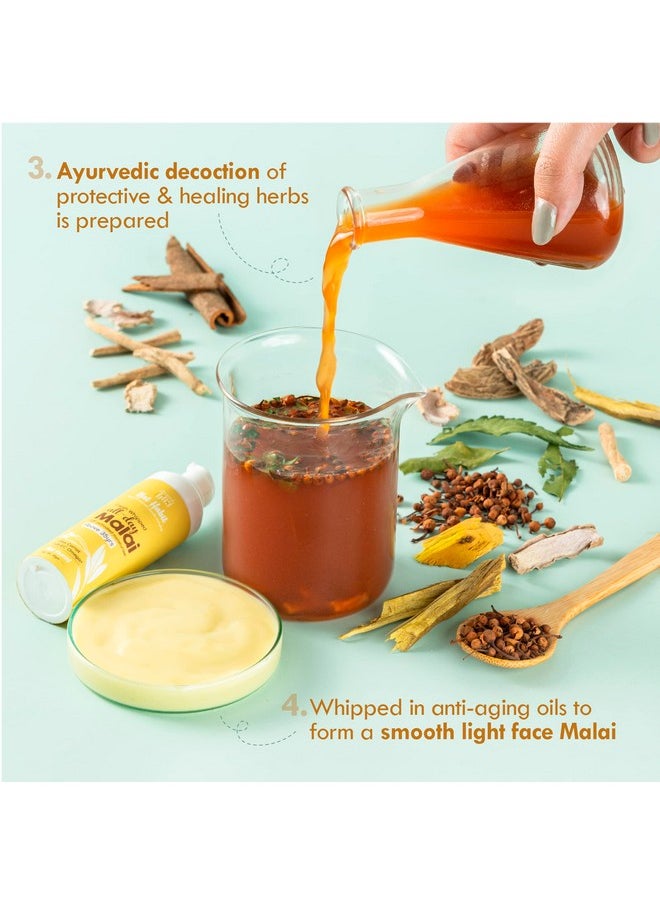 Nat Habit All Day Face Cream Fresh Whipped Flax Carrot Face Malai With Vitamins E, C & Omega+ For Hot Humid Weather Face Moisturization & Sun Protection (Ages 35+) - 30g