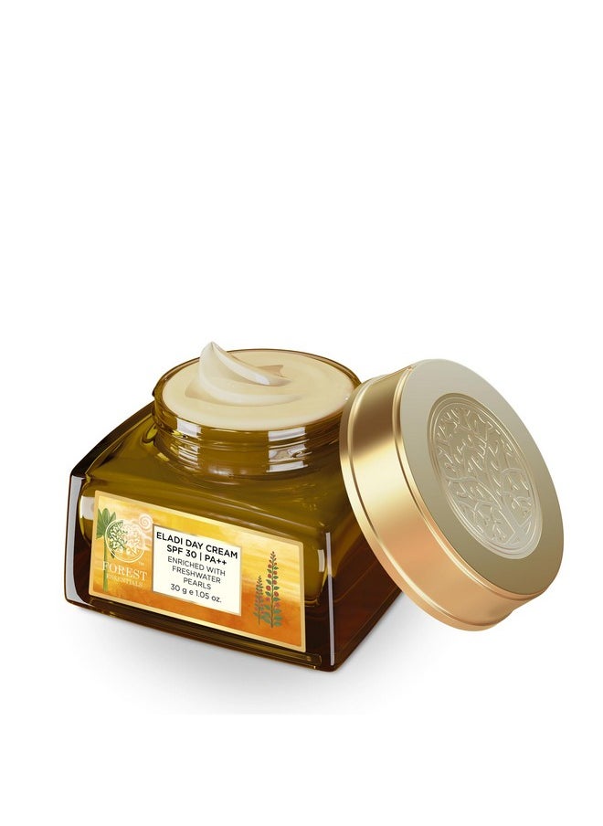 Eladi Day Cream With Spf 30 | Ayurvedic Cooling Face Cream For Acne Prone Skin | With Vitamin C Concentrate, Niacinamide, & Natural Zinc Bhasma