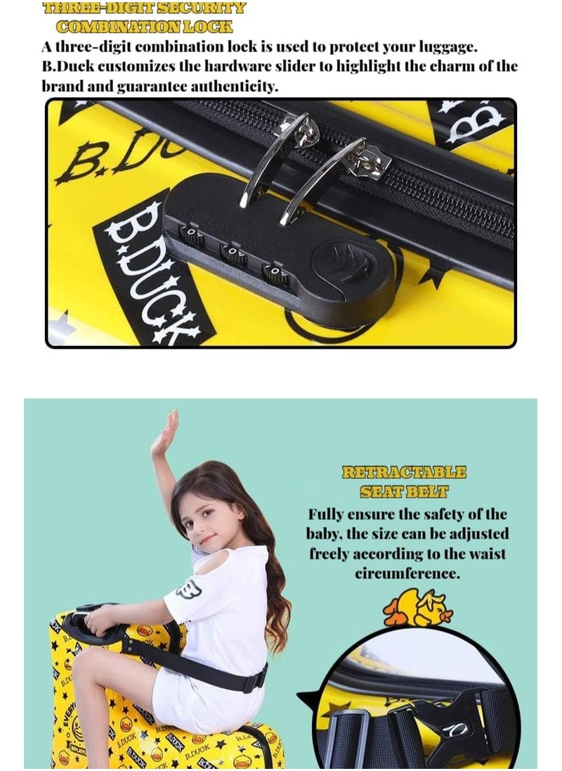Children Trolley Case Kids Ride-On Suitcase With Wheels Travel Suitcase