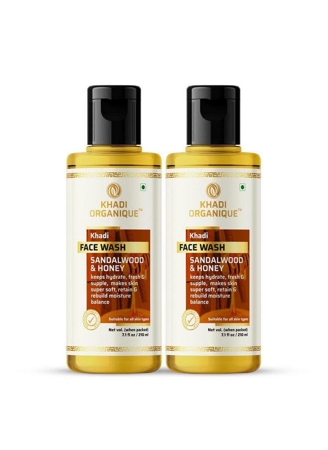 Sandalwood & Honey Face Wash For Glowing Skin Pack Of 2-420 Ml