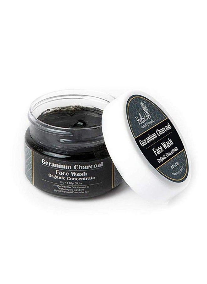 Organic Face Wash Concentrates For Deep Cleansing & De Tanning With Sandal & Geranium Charcoal - 50 Gms Each