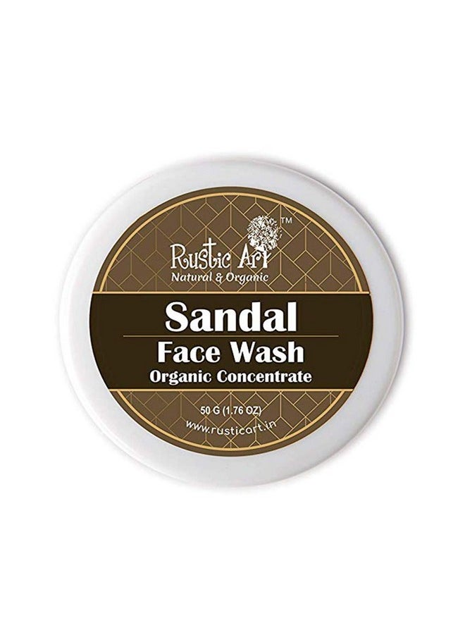 Organic Face Wash Concentrates For Deep Cleansing & De Tanning With Sandal & Geranium Charcoal - 50 Gms Each