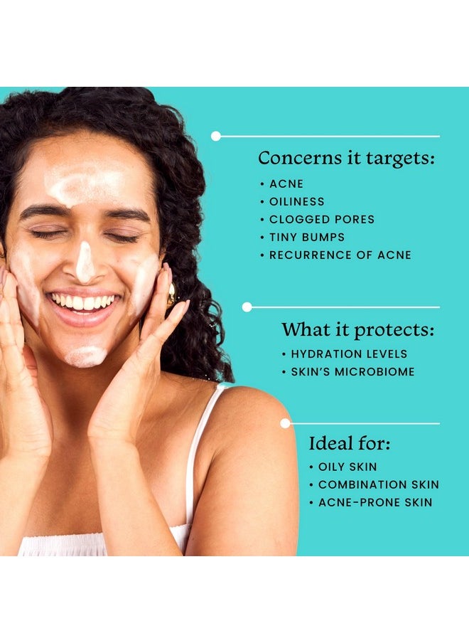 Foxtale- (Pack of 2) 2% Salicylic Acid Face Wash for Oily & Acne Prone Skin with Niacinamide, Hyaluronic Acid | Anti Acne Cleanser for Oil Control | Reduces Pimples and Breakouts | Men & Women- 100 ml
