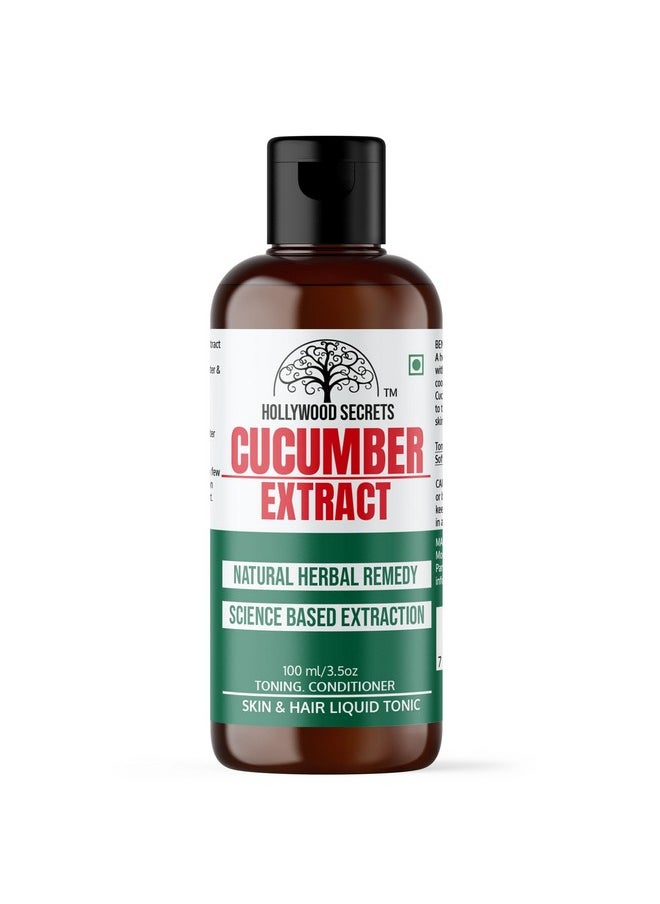 Hollywood Secrets Pure 85% Cucumber Liquid Botanical Extract | Toning | Conditioner | Hair Growth | 100ml