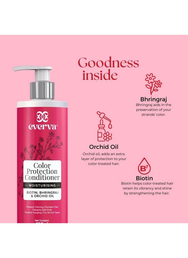 Color Protect Conditioner | Sulphate Free, Paraben Free | Biotin Conditioner With Bhringraj & Orchid Oil - 250 Ml