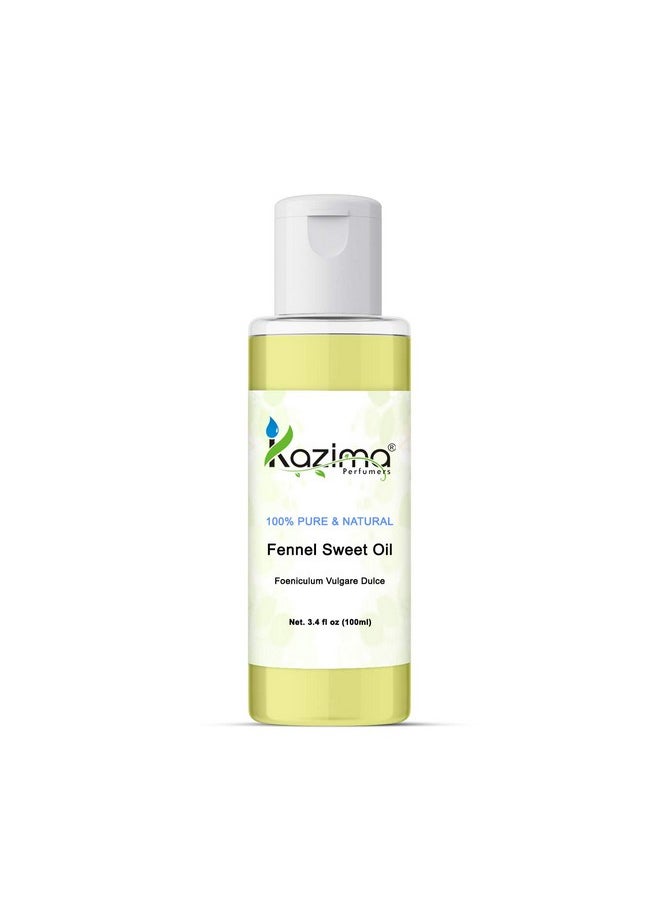 KAZIMA Fennel Sweet Essential Oil - 100% Pure Natural & Undiluted For Skin care & Hair care (100ml)