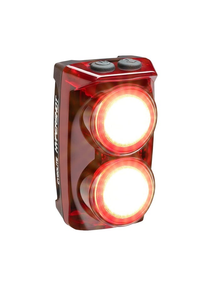 Hypershot - 350 Lumen Bike Tail Light- 7 Night & Daytime Modes-User Adjustable Flash Speeds- Compact & Durable-Ip64 Water Resistant-Secured Hard Mount-Usb Rechargeable-Great For Busy Streets