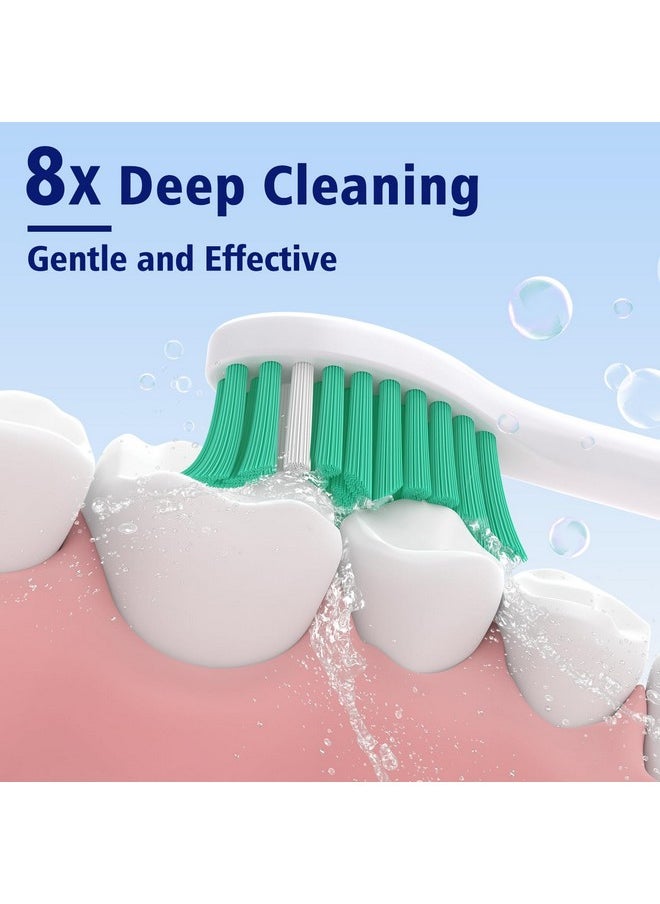 Toptheway Replacement Brush Heads Compatible with Sonicare E-Series Essence Xtreme Elite Advance and CleanCare Screw-On Toothbrush Handles 7022/66, 6 Pack