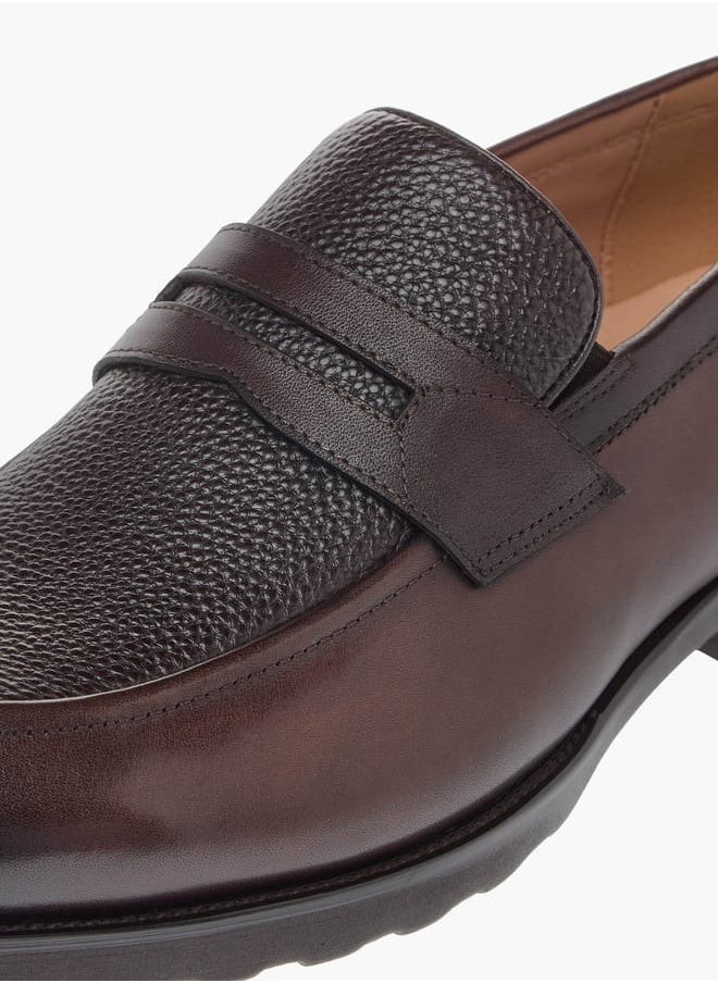 Men's Textured Slip-On Loafers
