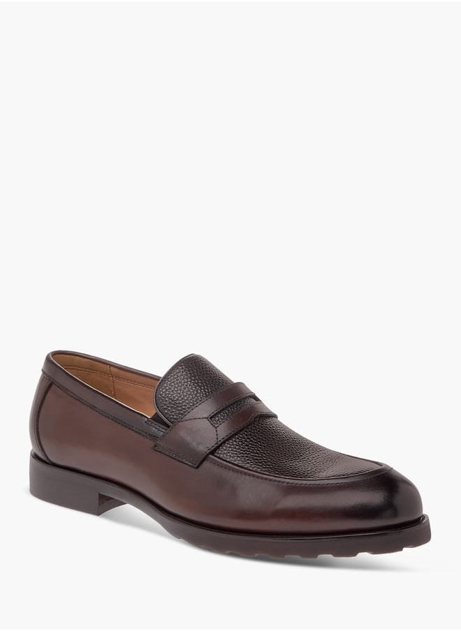 Men's Textured Slip-On Loafers