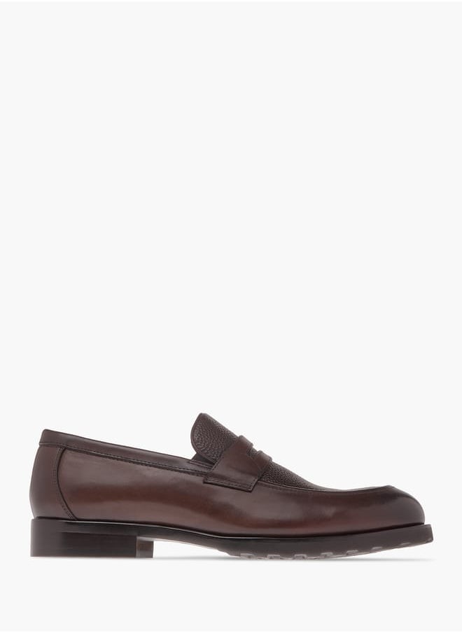 Men's Textured Slip-On Loafers