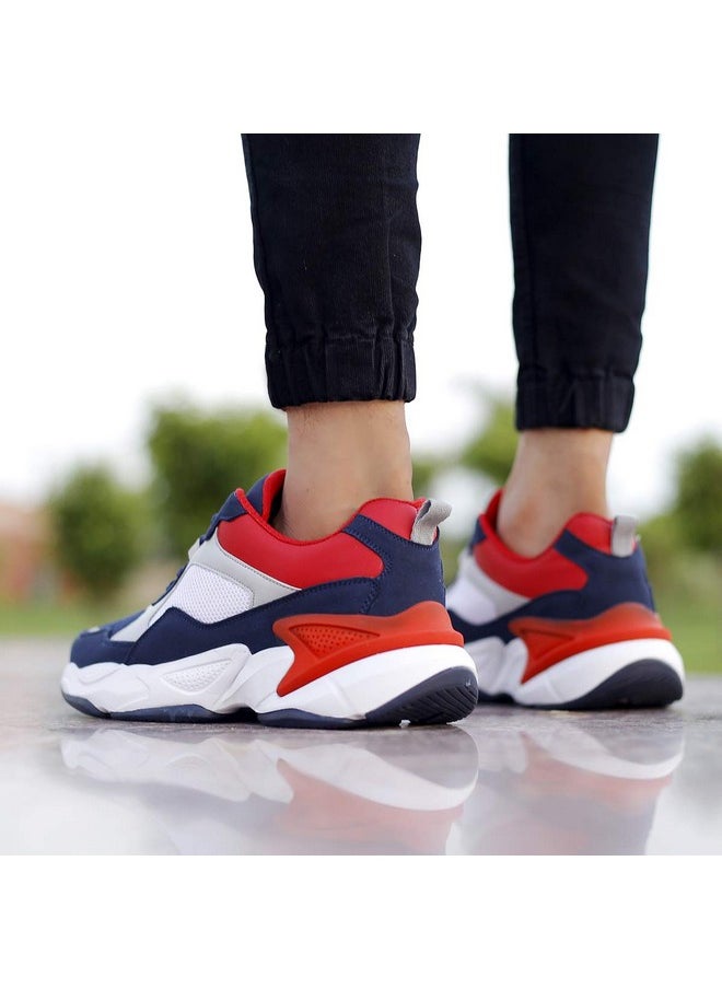 Bucci Men'S Blue/Red Running Shoes - 9 Uk