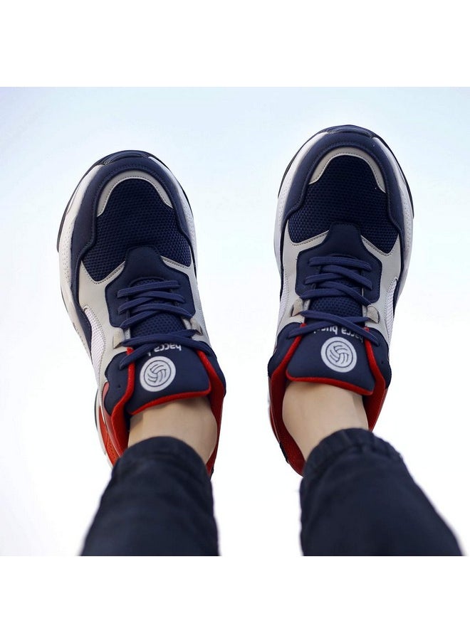 Bucci Men'S Blue/Red Running Shoes - 9 Uk