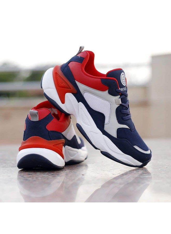 Bucci Men'S Blue/Red Running Shoes - 9 Uk