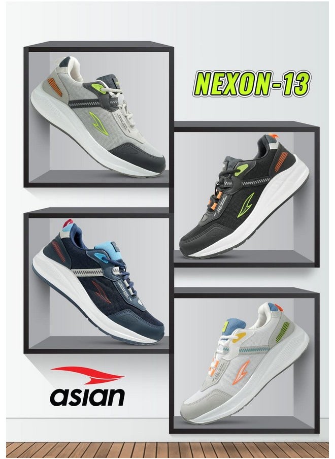 Men'S Nexon-13 Sports Running,Walking,Gym Shoes With Lightweight Eva Sole With Casual Sneaker Shoes For Men'S & Boy'S Navy Blue