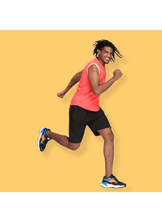 Bucci Men'S Velocity Blue, Black/Orange Running Shoes - 8 Uk