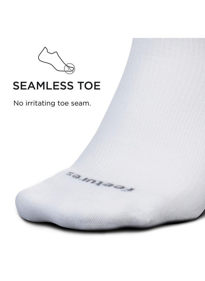 Unisex Therapeutic Cushion Crew Sock (Medium, White)