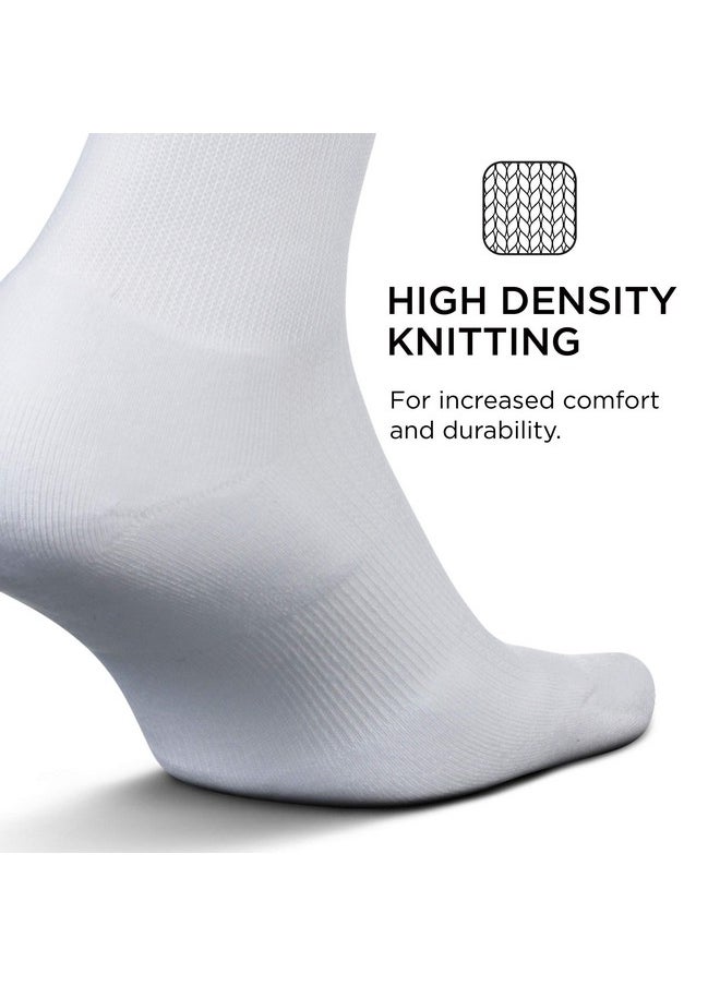 Unisex Therapeutic Cushion Crew Sock (Medium, White)