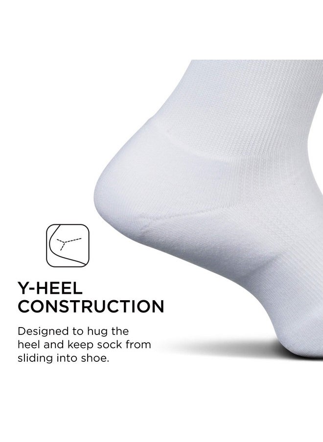Unisex Therapeutic Cushion Crew Sock (Medium, White)