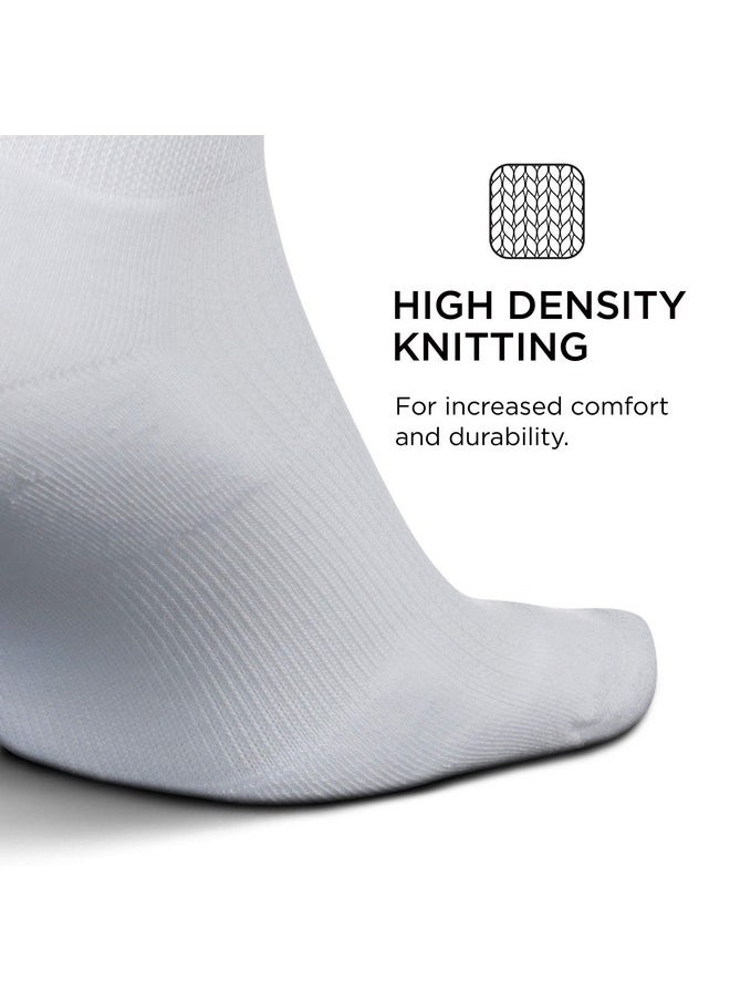 Unisex Therapeutic Cushion Quarter Sock (Medium, White)