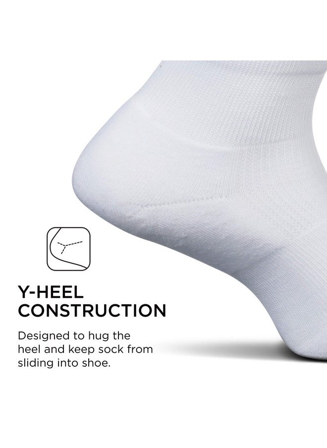 Unisex Therapeutic Cushion Quarter Sock (Medium, White)