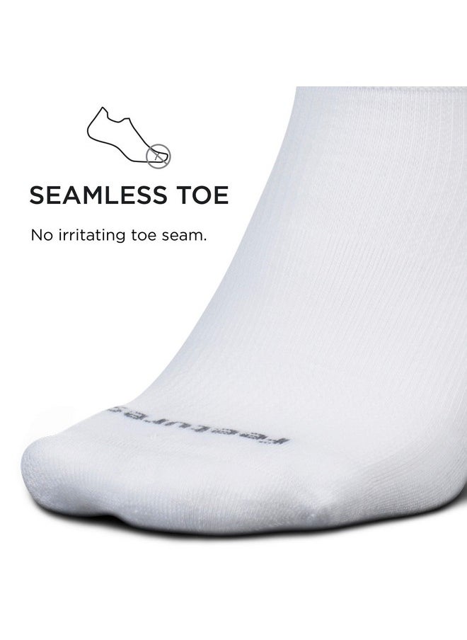 Unisex Therapeutic Cushion Quarter Sock (Medium, White)