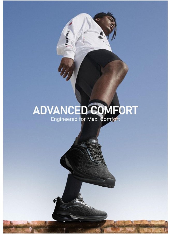 Men'S Superstar-01 Sports Running Shoes With Superior Cushioning | Memory Foam Insole Casual Sneaker Shoes For Men'S & Boy'S Black