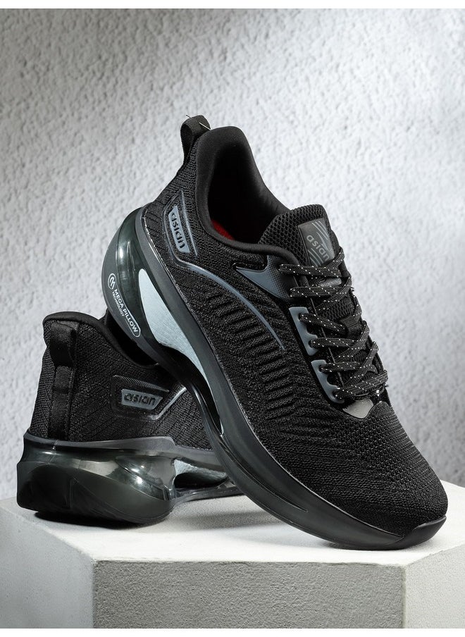 Men'S Superstar-01 Sports Running Shoes With Superior Cushioning | Memory Foam Insole Casual Sneaker Shoes For Men'S & Boy'S Black