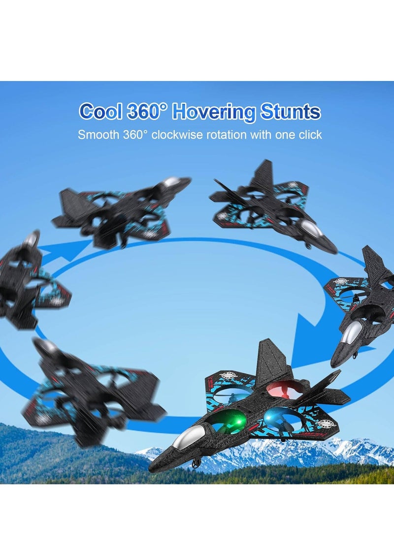 Aeroplane 2.4GHz Remote Controlled Aeroplane L0712 Quadcopter Floating Fighter Plane RC Aeroplane RTF for Beginners Children and Adults APlane Toy with Coloured Lights USB Charging