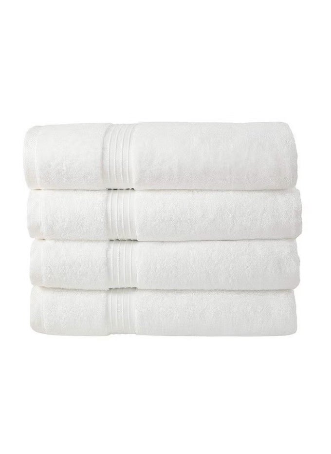 Bliss Casa 4-Piece Bath Towels, 100% Combed Cotton 550 GSM Superior Quality, Quick Dry Highly Absorbent Thick Soft Hotel Towles for Bath And Spa Bathroom Towel Set White 70x140cm White 70x140cm