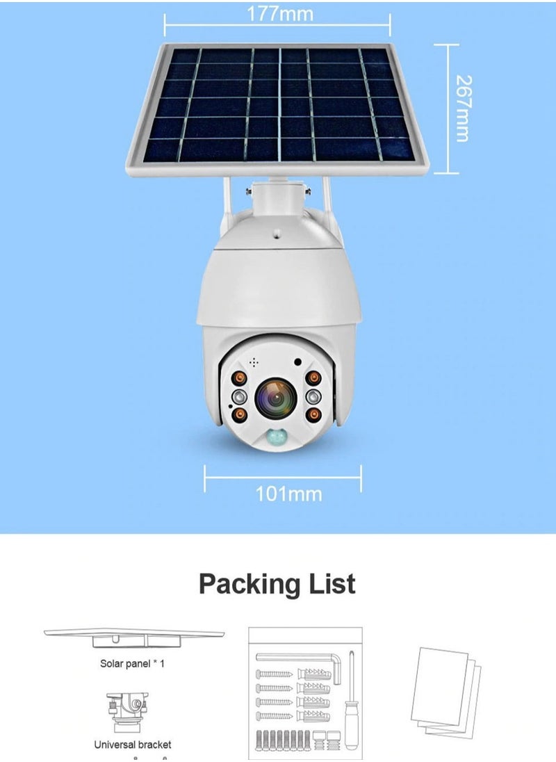 RBX-S10 Low power WIFI solar camera 1080P HD Solar Panel Outdoor Surveillance Waterproof CCTV Camera Smart Home Two-way Voice Intrusion Alarm