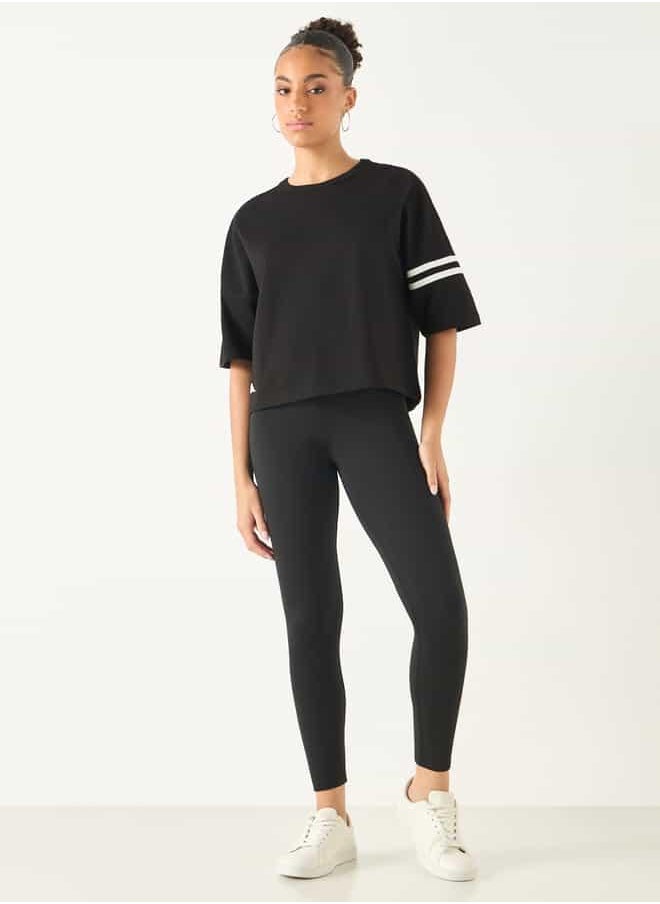 Kappa Logo Print Leggings with Elasticated Waistband