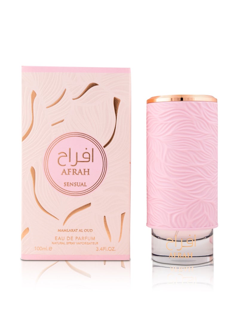 Afrah Sensual Eau De Parfum for Women, 100ml | Luxurious Fruity & Floral Fragrance with Raspberry, Rose & Vanilla