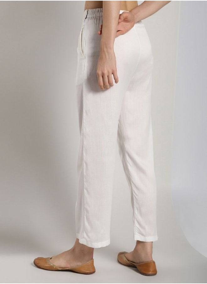 Abhishti Cotton Silk Cropped Pants