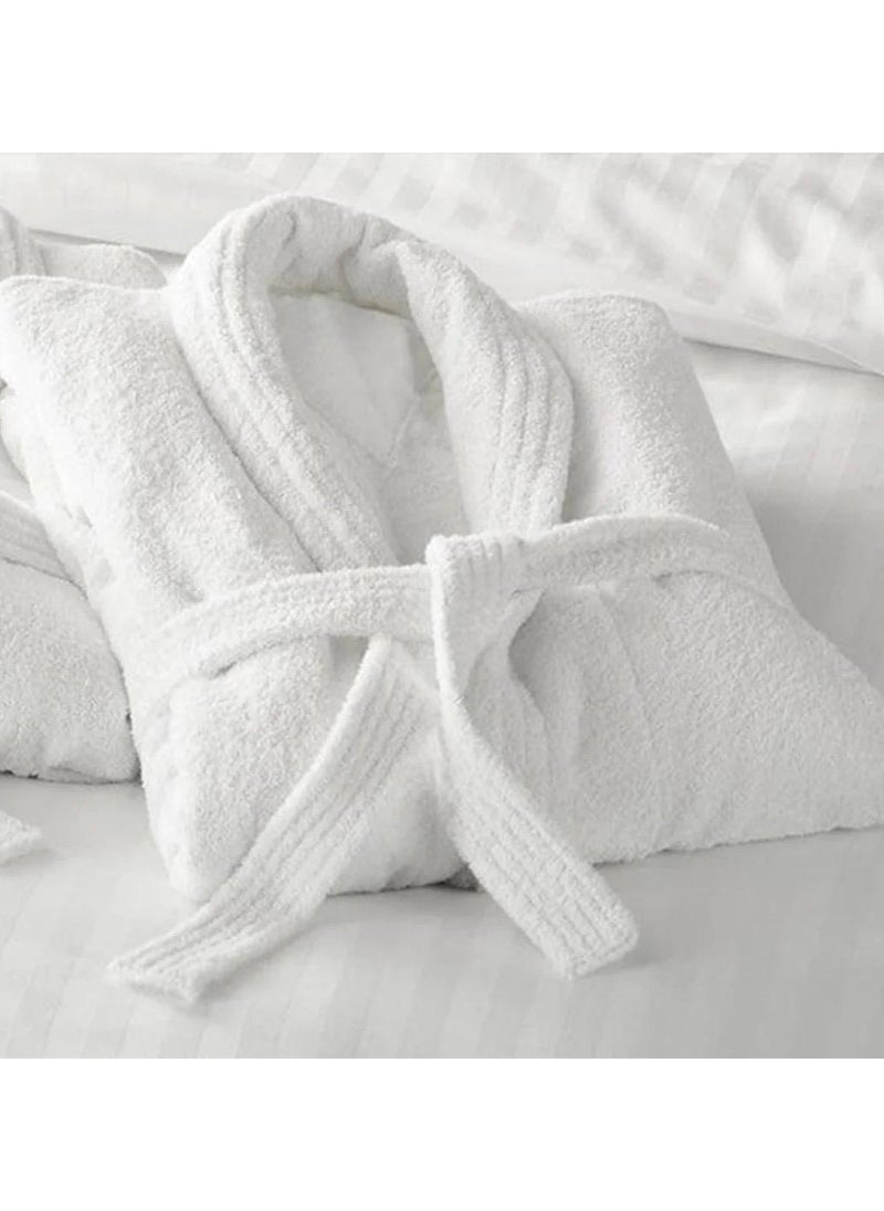 Hotel Terry Bathrobe 400 GSM, 100% Cotton Terry, Super Soft, Highly Absorbent Bathrobe L 130 cm