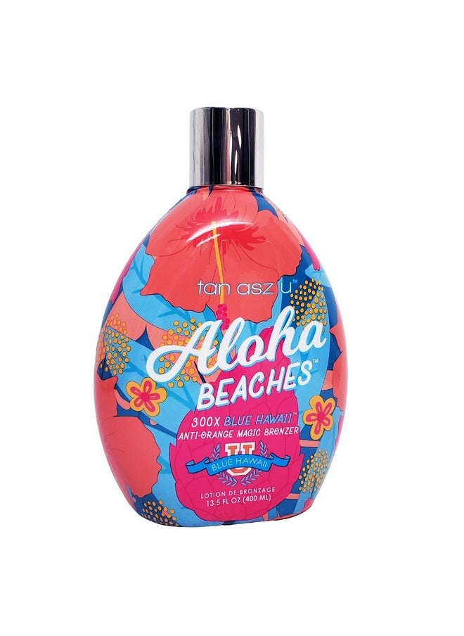 Aloha Beaches 300X Blue Hawaii Bronzer Tanning Lotion 13.5 oz