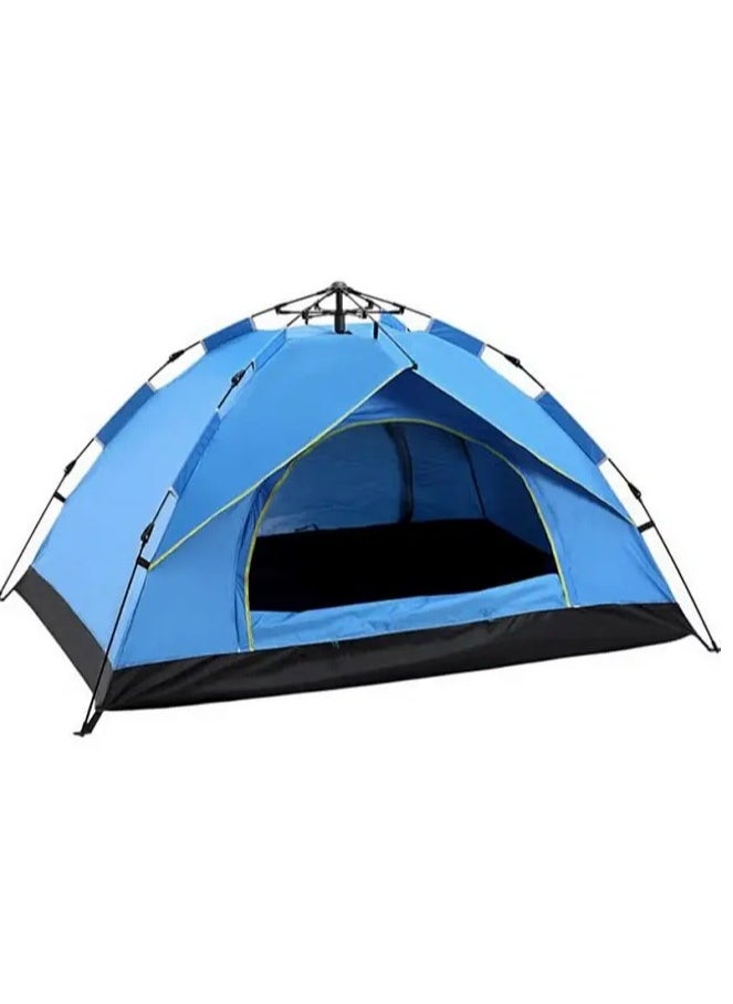 AutoPop Pro Instant 4 Person Camping Tent - 3s Setup Waterproof Windproof Tent with UV Shield & Ventilation, Ultra-Light 5.5lbs All-Weather Shelter for Hiking, Beach, Family Travel