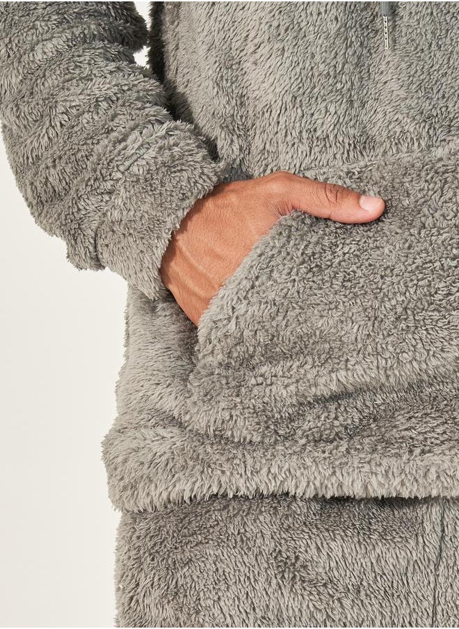Fleece Hoodie & Cuffed Joggers Set