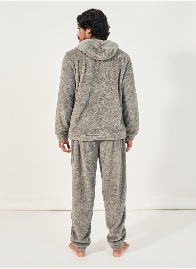 Fleece Hoodie & Cuffed Joggers Set