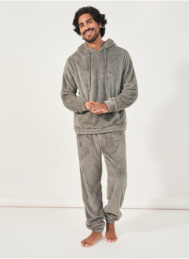 Fleece Hoodie & Cuffed Joggers Set