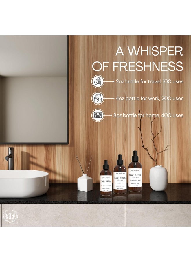 Muse Apothecary Flush Ritual - Aromatic & Refreshing Toilet Spray, Use Before You Go, 8 oz, Infused with Natural Essential Oils - Fresh Citrus, 2 Pack