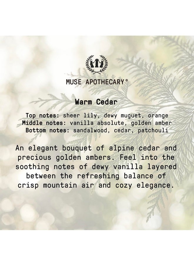 Muse Apothecary Flush Ritual - Botanical Collection - Aromatic & Refreshing Toilet Spray, Use Before You Go, Infused with Natural Aromatherapy Essential Oils - 8 oz, Warm Cedar, 2 Pack