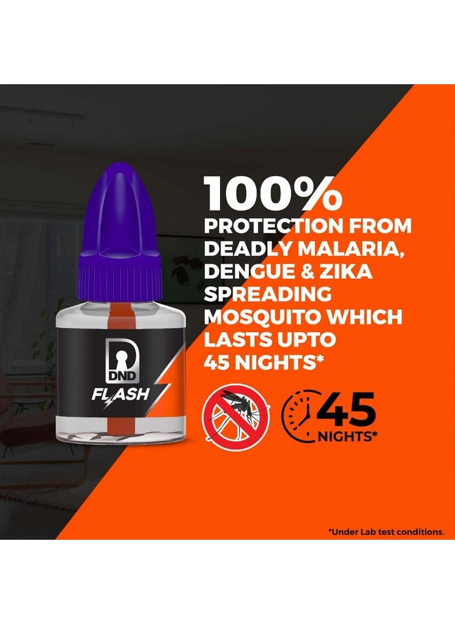 DND Flash Mosquito Repellent Refill | Liquid Vaporizer | 3x Turbo Power | Pack of 24-45ml Each