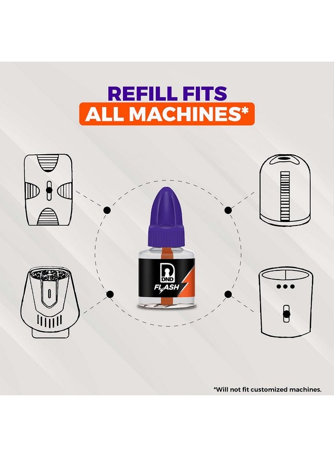 DND Flash Mosquito Repellent Refill | Liquid Vaporizer | 3x Turbo Power | Pack of 24-45ml Each