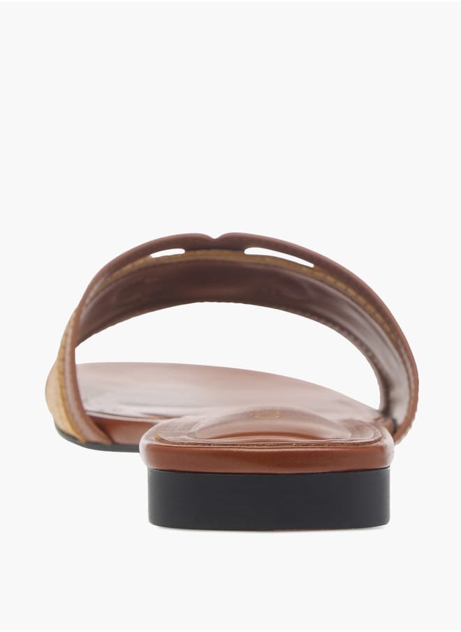 Womens Textured Slip-On Sandals