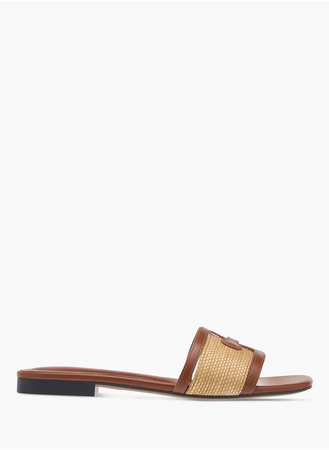 Womens Textured Slip-On Sandals
