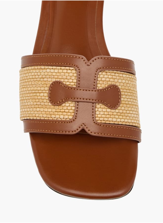 Womens Textured Slip-On Sandals