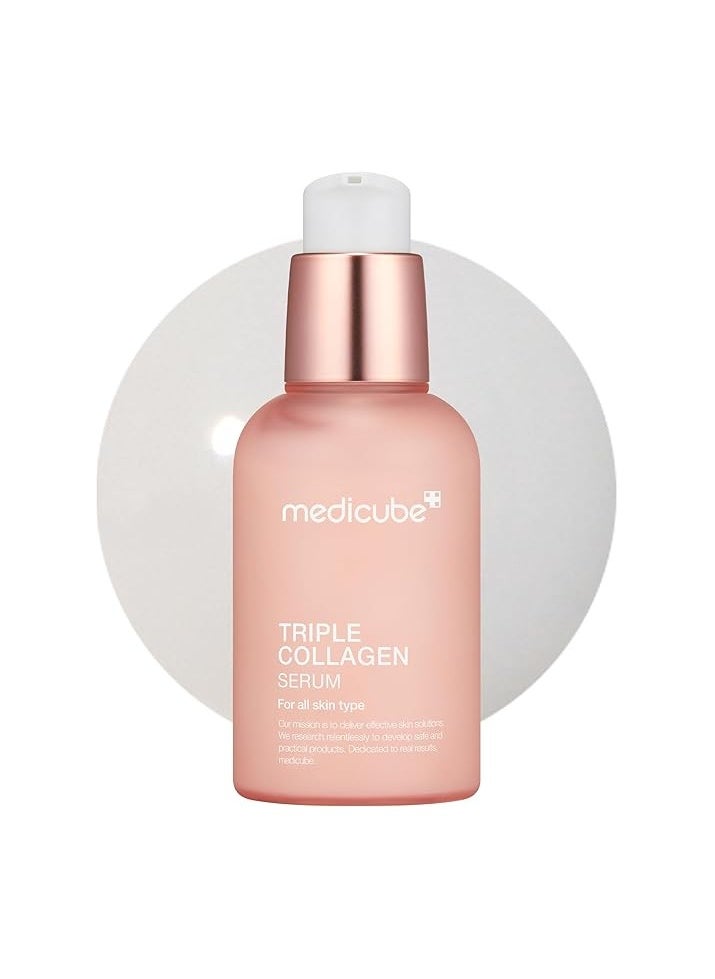 medicube Triple Collagen Serum 1.85 fl.oz - Nourish dull skin with Triple Collagen Complex - A lightweight serum with Niacinamide and Hyaluronic Acid - Korean Skincare